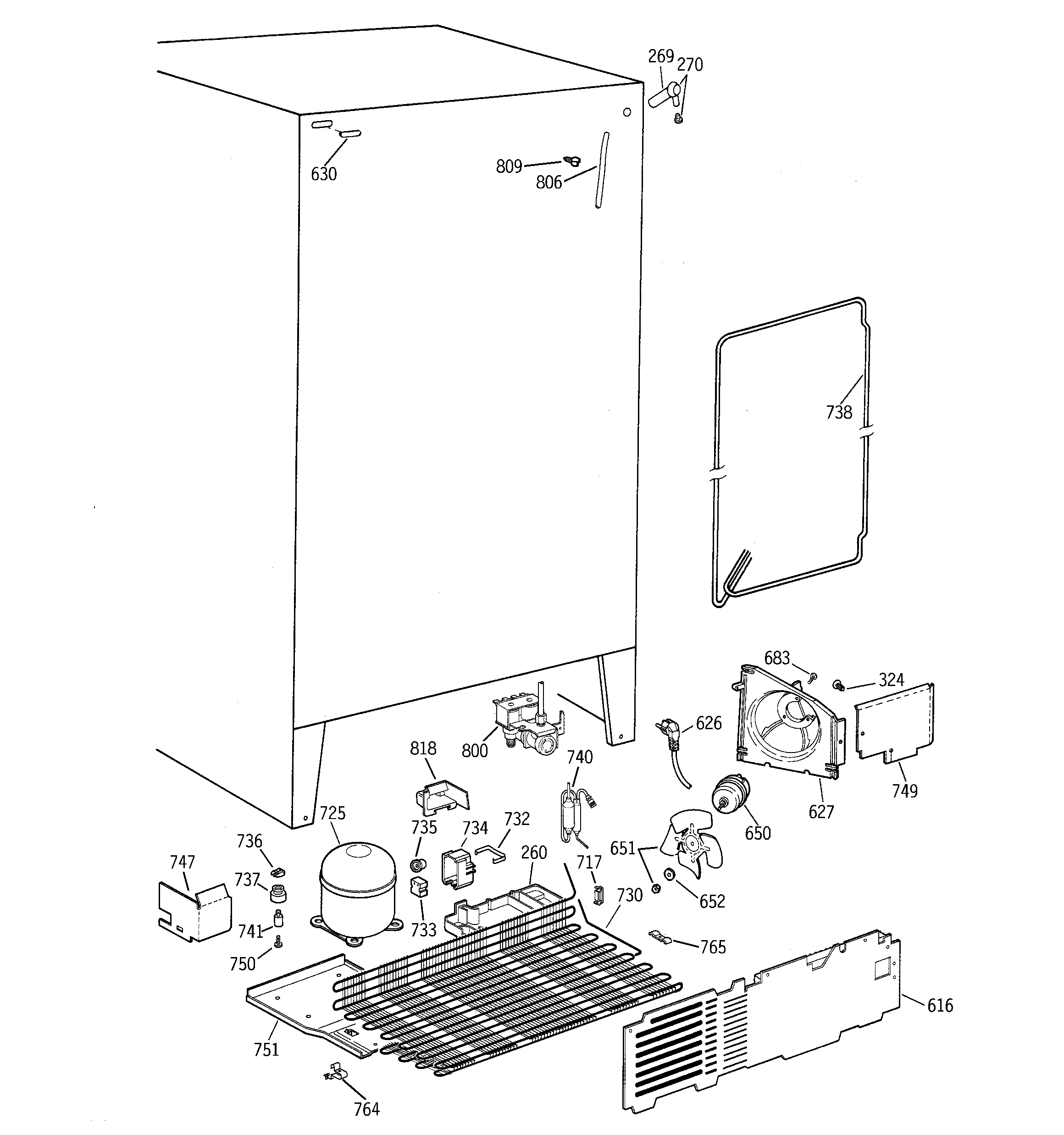 Hotpoint CSX22GRBCWW unit parts diagram