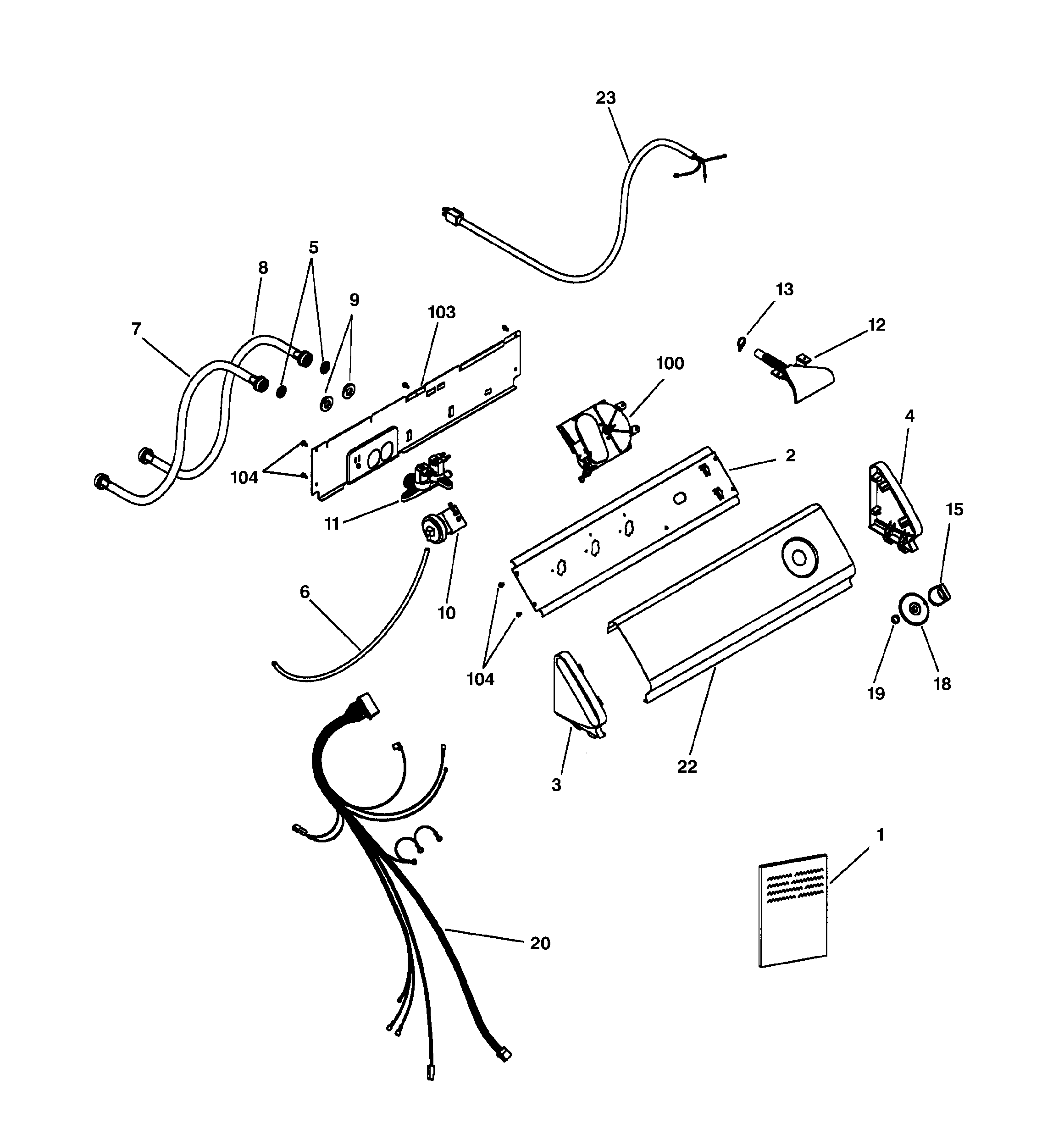 Hotpoint VLLR1020T1WO backsplash diagram