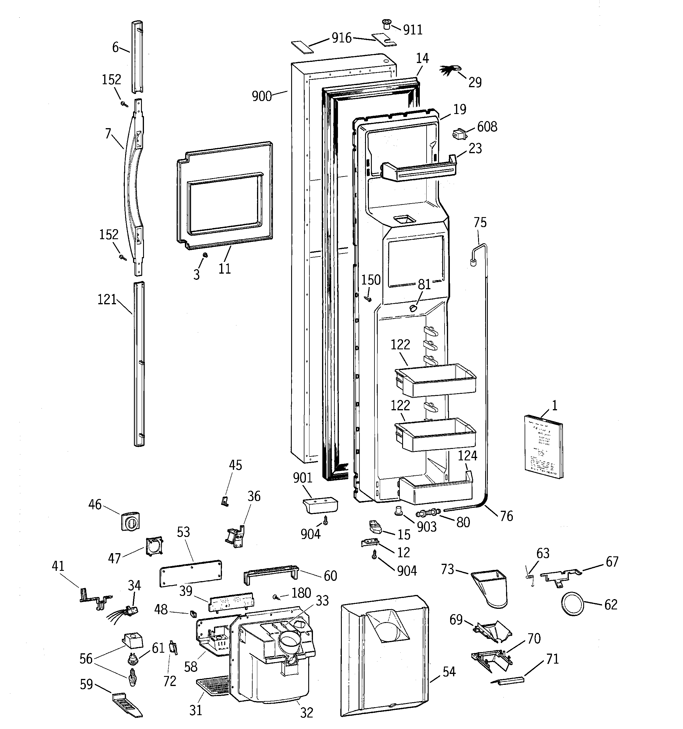 Hotpoint CSG28DHCCWW freezer door diagram