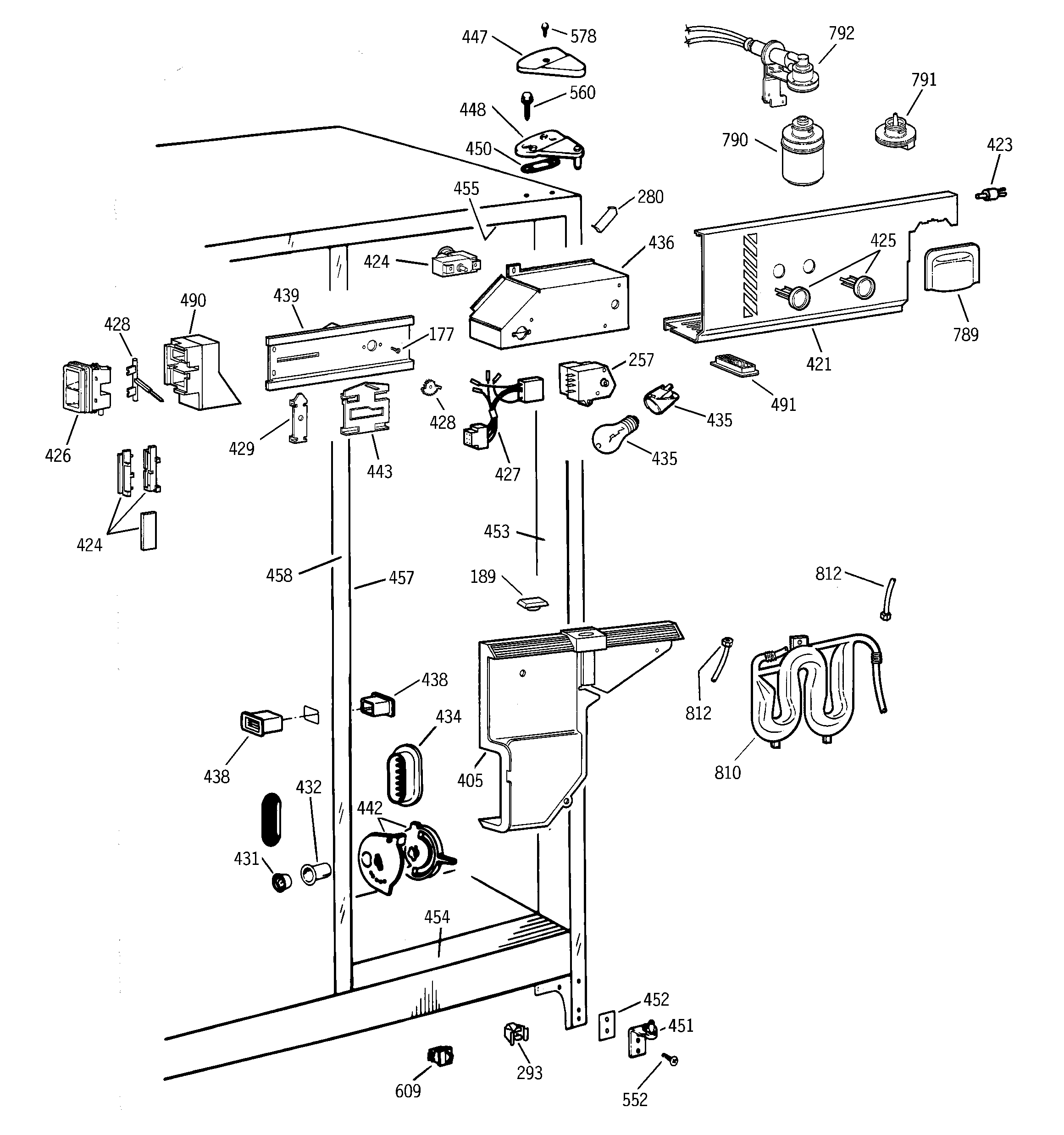 Hotpoint CSX25GPCCAA fresh food section diagram