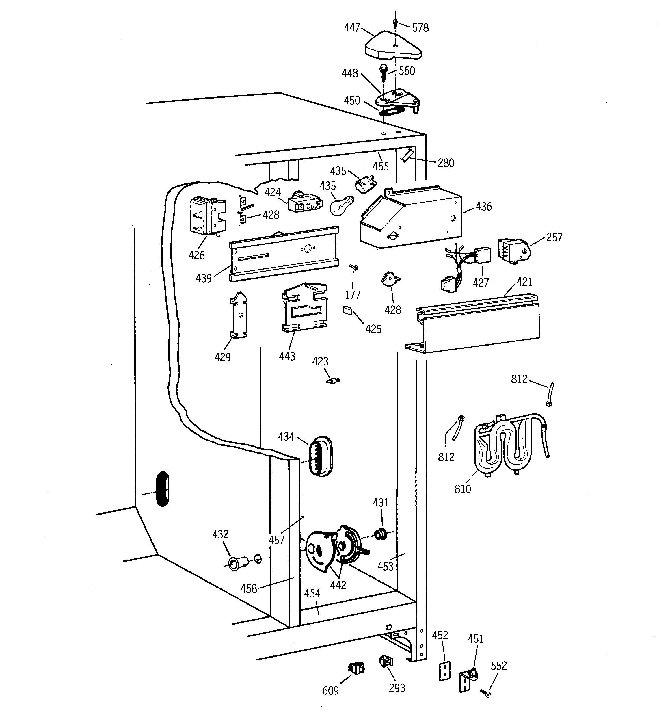 Hotpoint CSX22GRBEAA fresh food section diagram