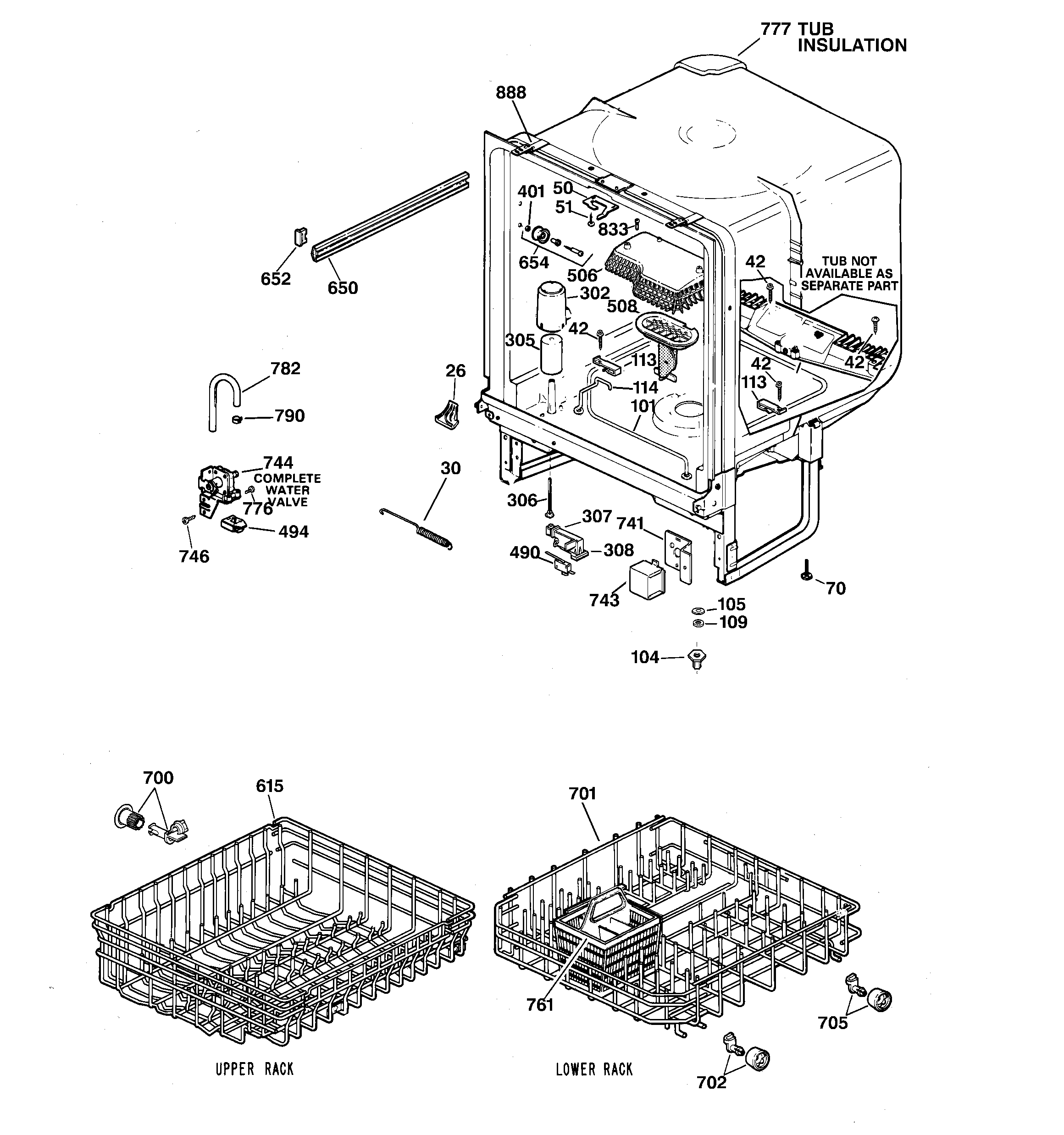 Hotpoint HDA2030Z05WW body parts diagram