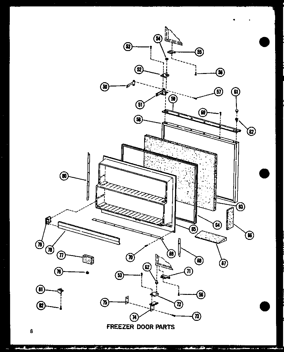 Amana BC20WA-P6023510WA freezer door parts diagram