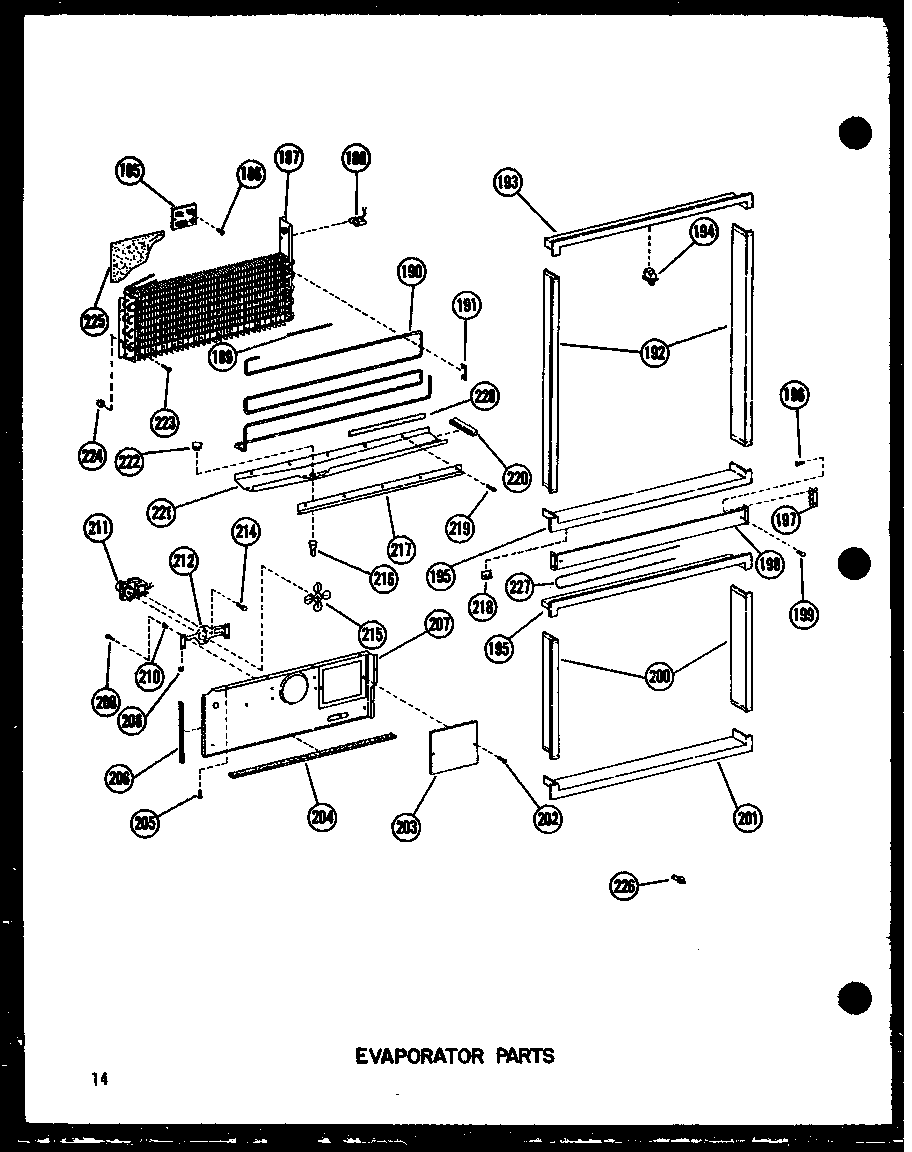 Amana BC20WA-P6023510WA evaporator parts diagram
