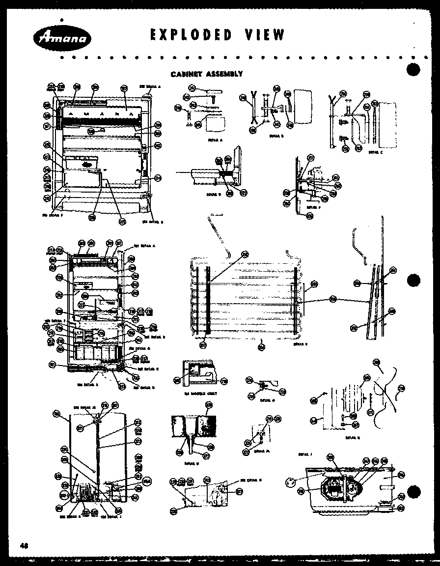 Amana IM98LA cabinet assembly diagram