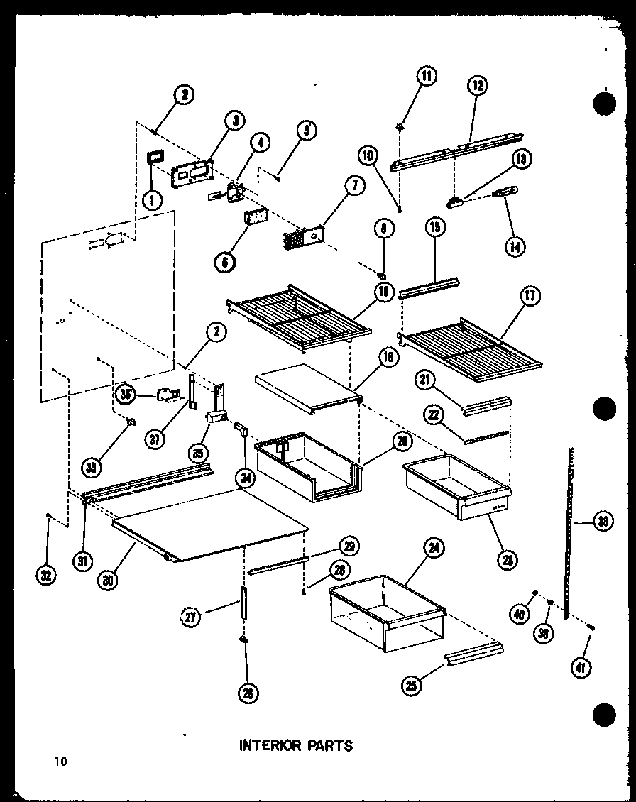 Amana BCI20CG-P6023521WG interior parts diagram