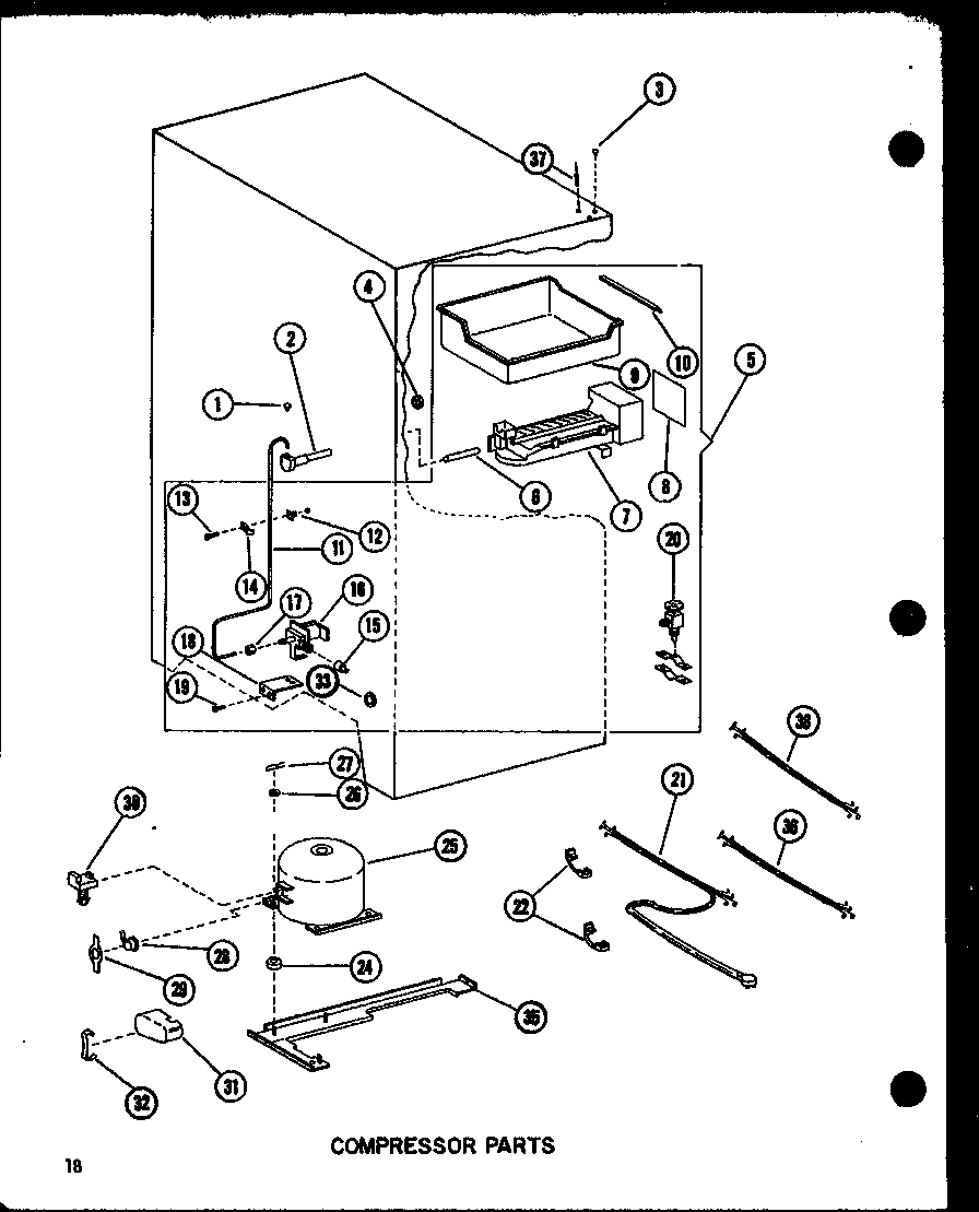 Amana BCI20CG-P6023521WG compressor parts diagram