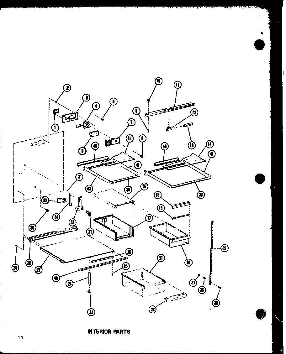 Amana BCI20D-P6023524W interior parts diagram