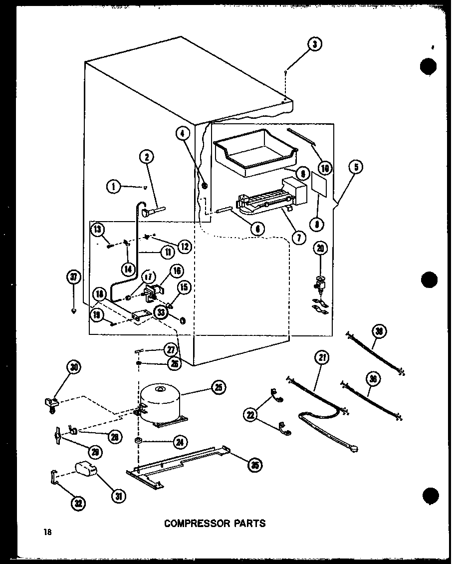 Amana BCI20D-P6023524W compressor parts diagram