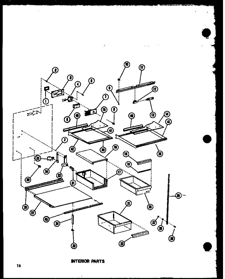 Amana BCI20EL-P747024WL interior parts diagram