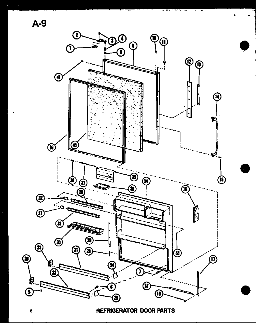 Amana BC20EL-P747025WL refrigerator door parts diagram