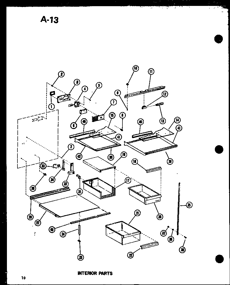 Amana BC20EL-P747025WL interior parts diagram
