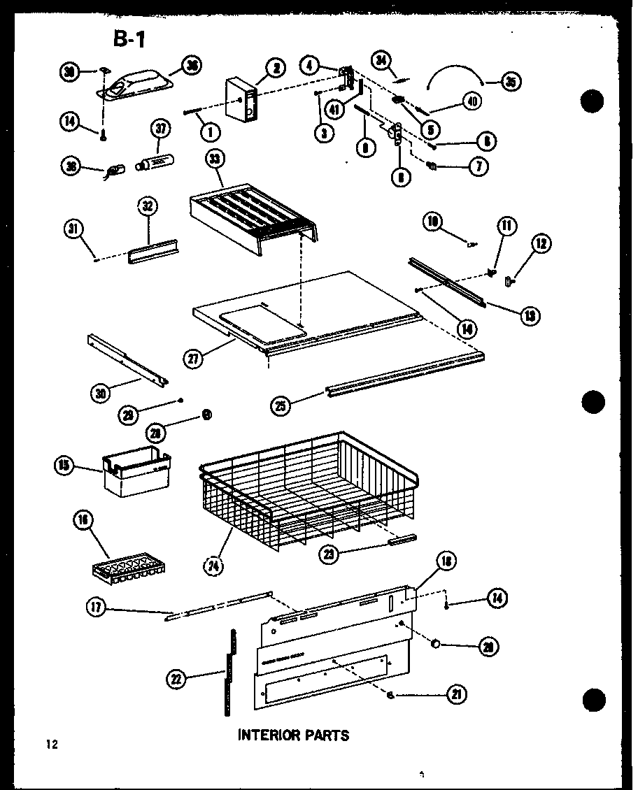 Amana BC20EL-P747025WL interior parts diagram