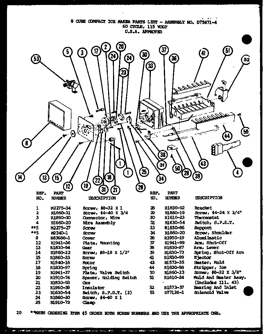 Amana CIC4H-P7621306W 8 cube compact ice maker (ic3h/p7621305w) (ic3k/p7621309w) diagram
