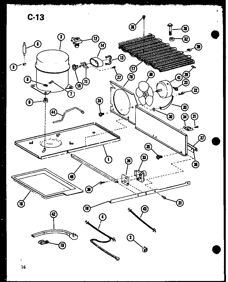 Amana ESBFC16C-C-P60235-19WC unit parts diagram