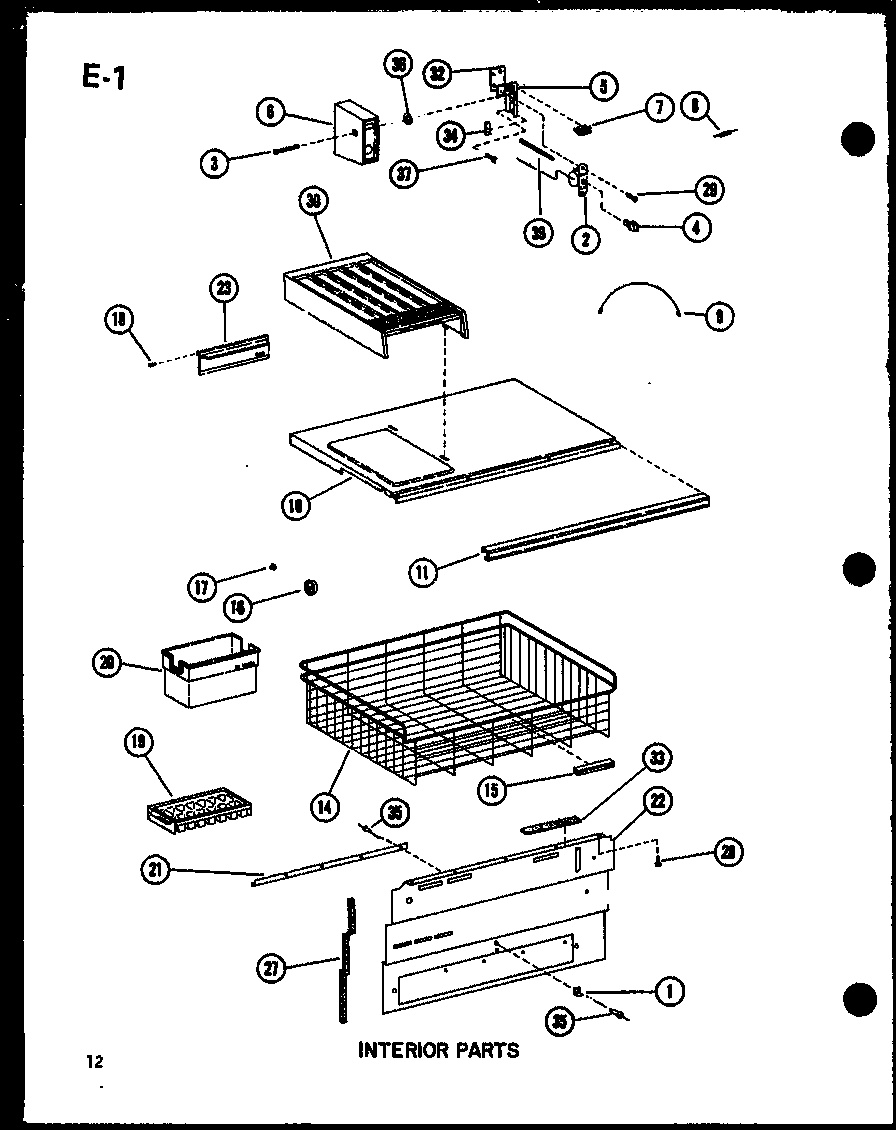 Amana ESBFC16D-C-P60235-23WC interior parts diagram