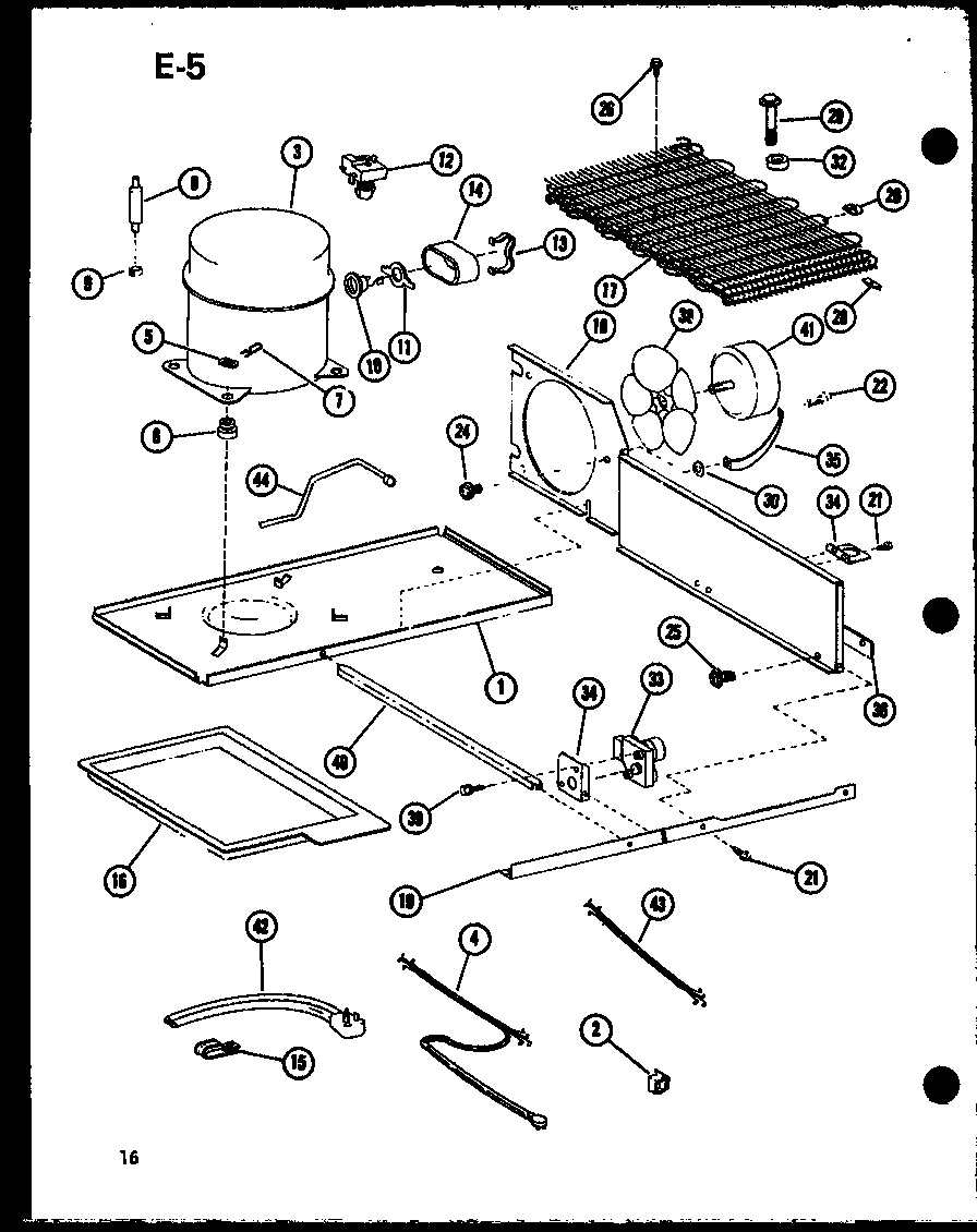 Amana ESBFC16D-C-P60235-23WC compressor diagram