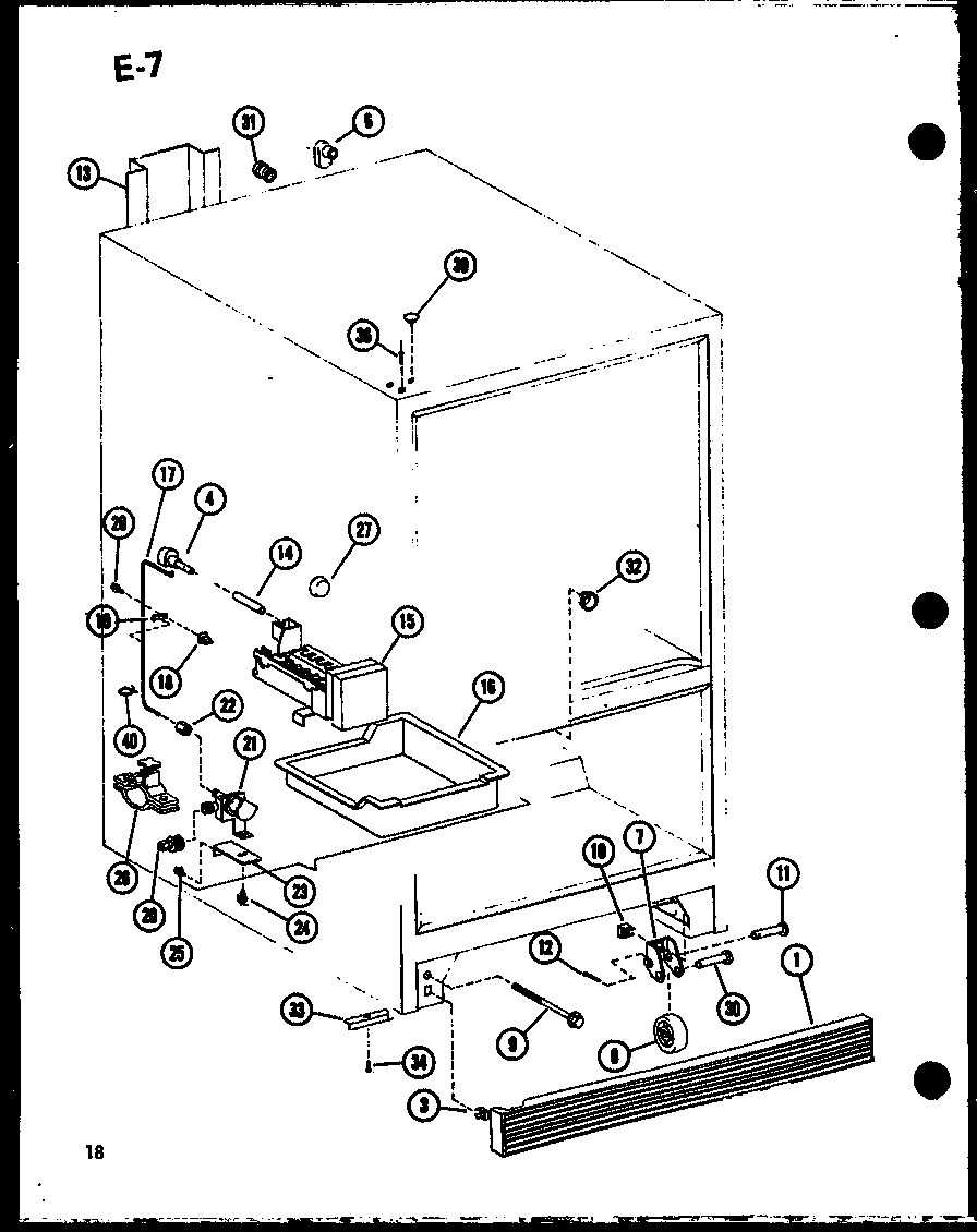 Amana ESBFC16D-C-P60235-23WC icemaker assembly diagram