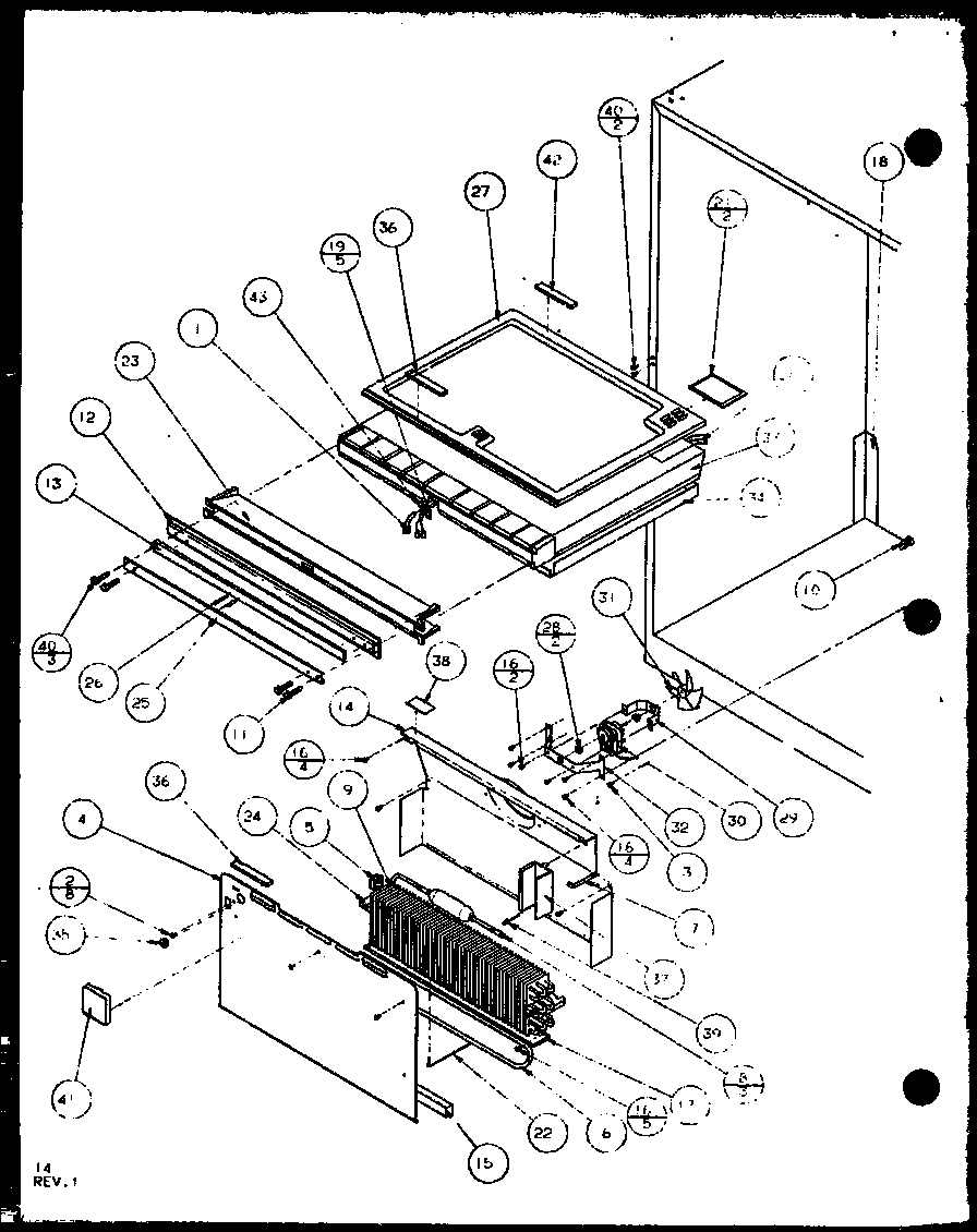 Amana BZ22QL-P1153002WL divider and evaporator (bz22ql/p1153002wl) (bz22ql/p1153001wl) (bz22qw/p1153002ww) (bz22qw/p1153001ww) (bz22qe/p1153001we) diagram