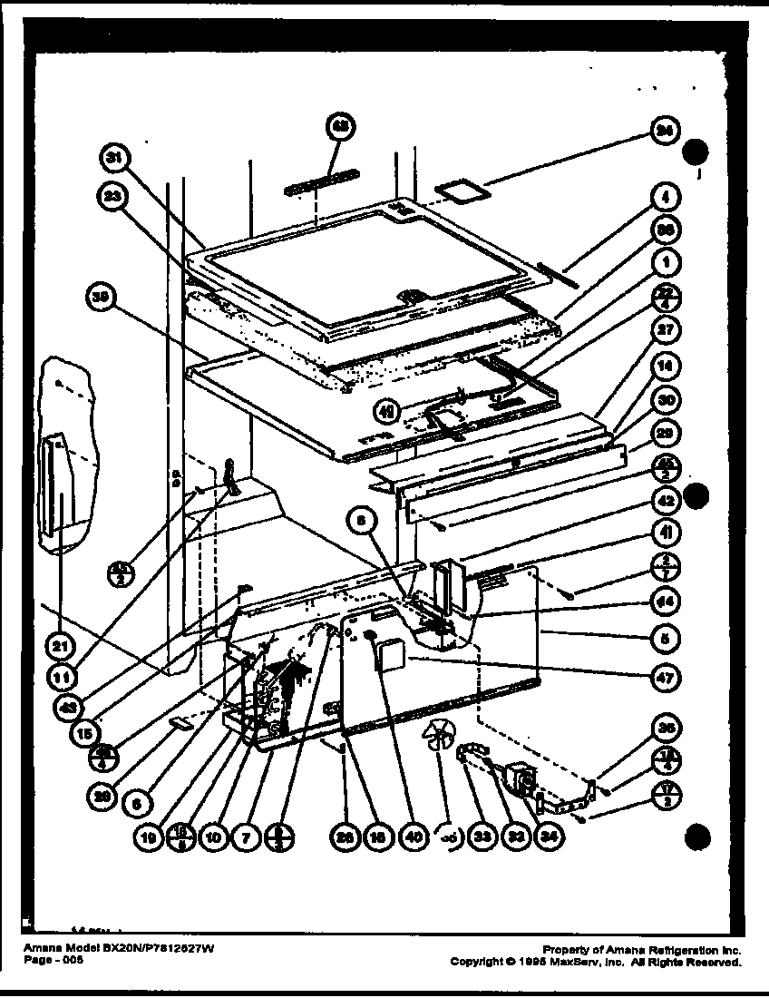 Amana BX20N-P7812527W (bx20m/p7812520w) (bx20n/p7812527w) diagram
