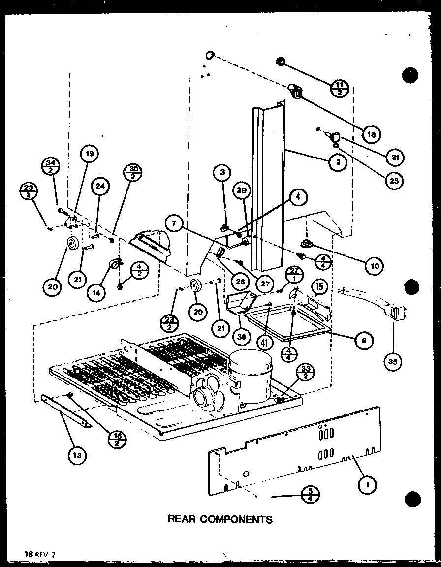 Amana BX20N-P7812527W rear components (bx20m/p7812520w) (bx20n/p7812527w) diagram