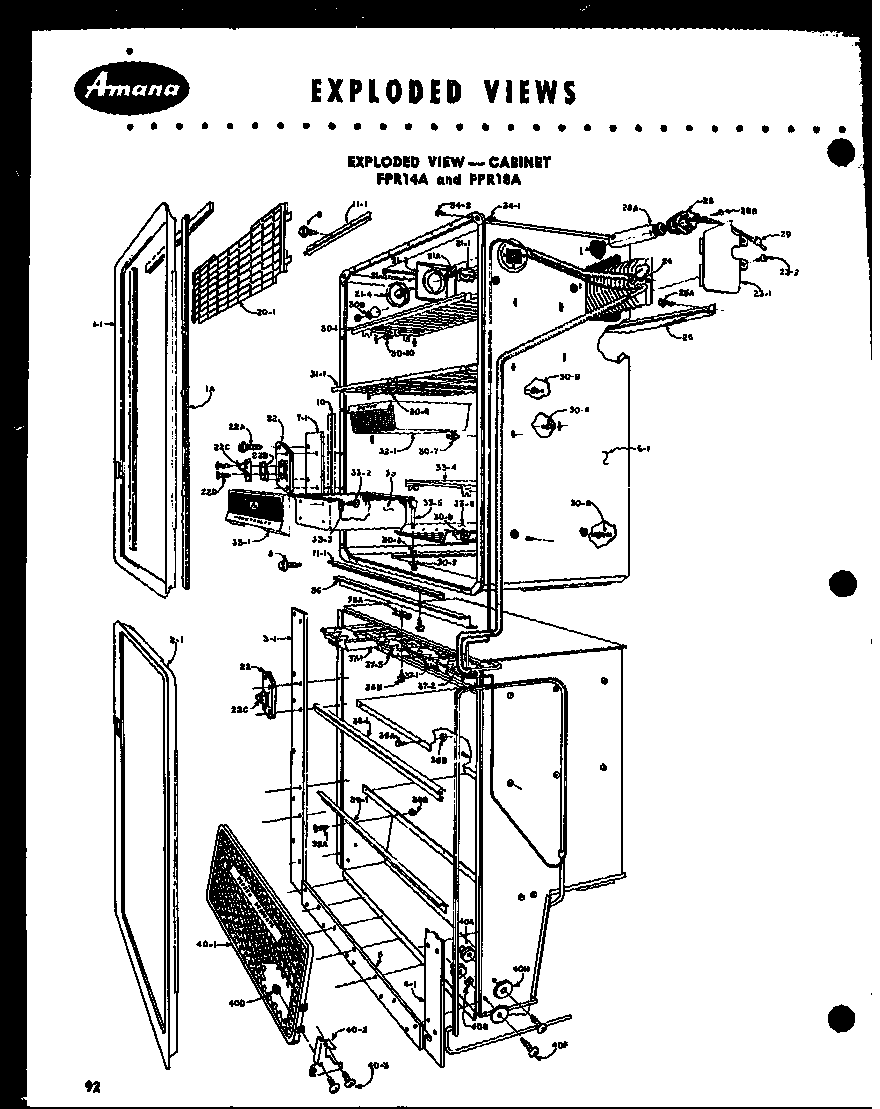 Amana FPR14L (fpr14a) (fpr18a) diagram