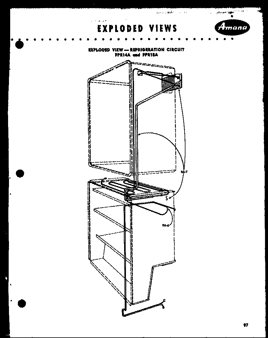 Amana FPR14L exploded view - refrigerator circuit (fpr14a) (fpr18a) diagram