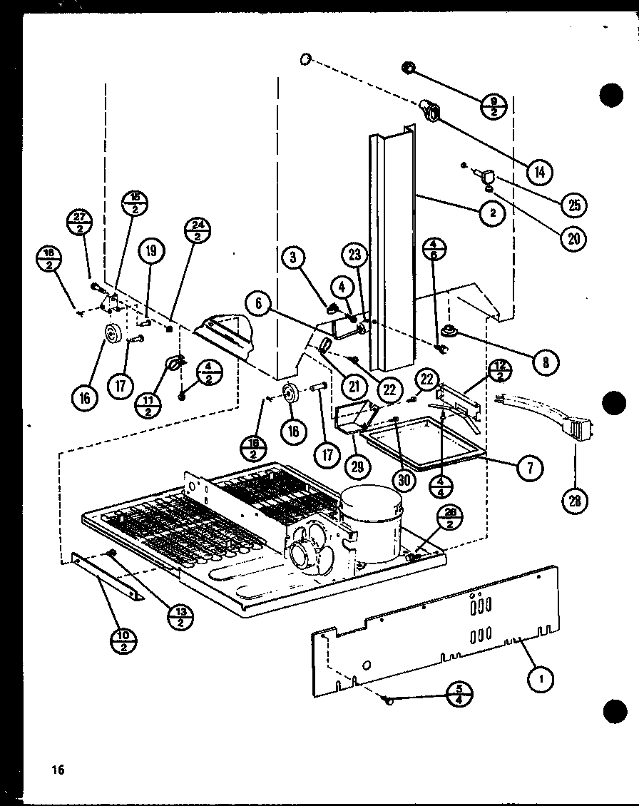 Amana 86058-P7812530W top mount (86051/p7812529w) (86058/p7812530w) diagram