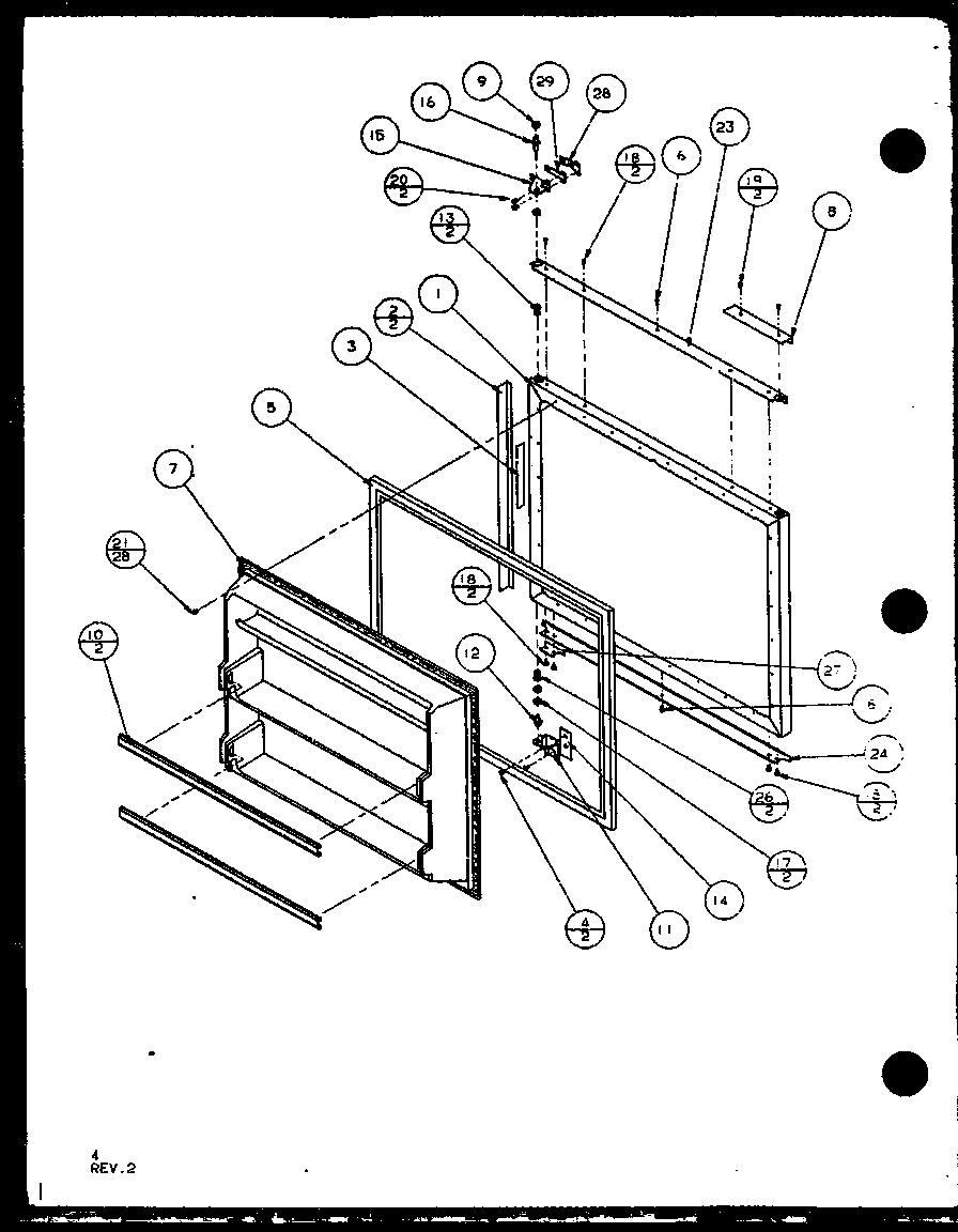 Amana 86068L-P1125506WL freezer door (86061w/p1125505ww) (86061w/p1125512ww) (86065e/p1125514we) (86068l/p1125513wl) (86068l/p1125506wl) diagram