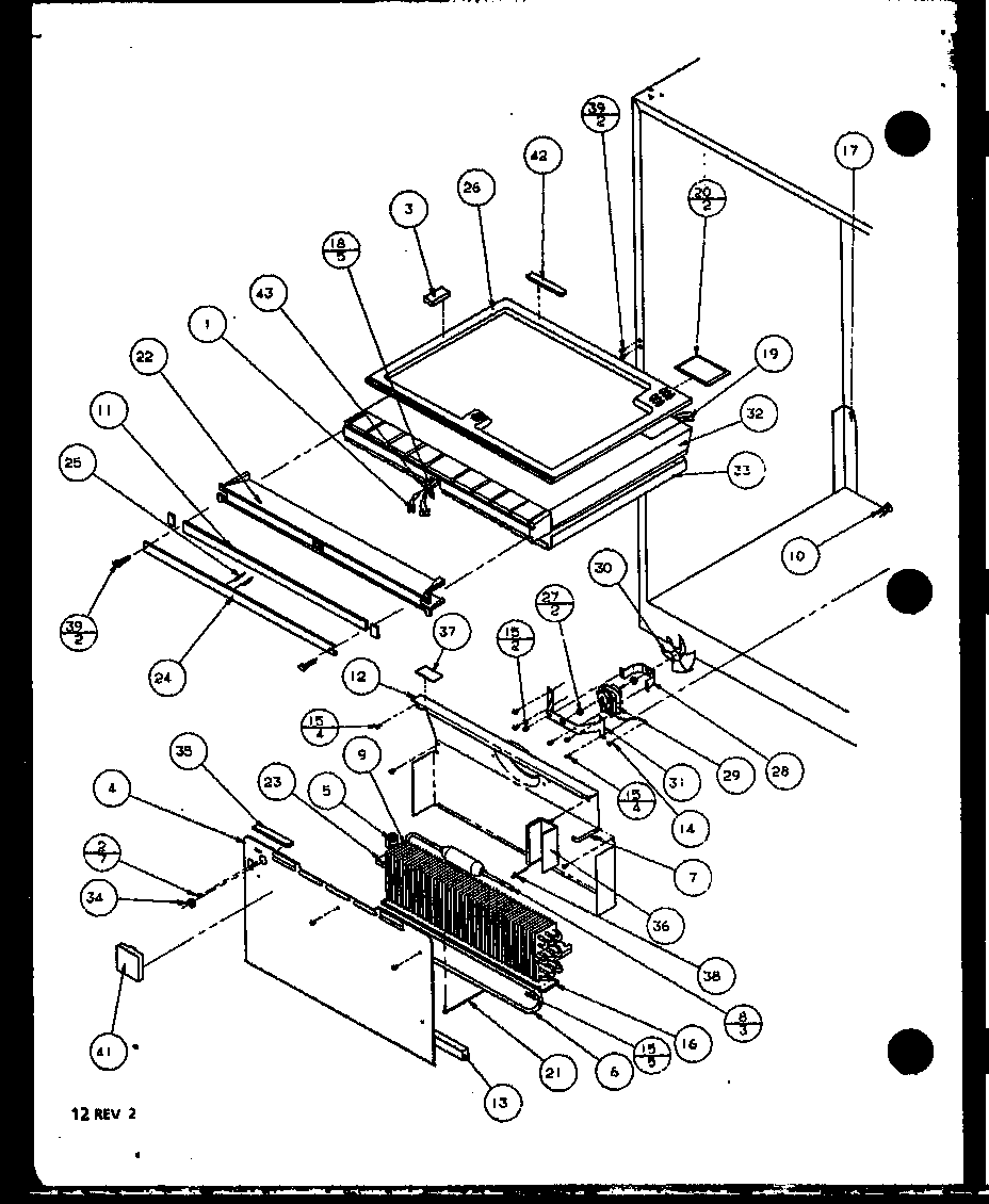 Amana 86068L-P1125506WL divider and evaporator (86061w/p1125505ww) (86061w/p1125512ww) (86065e/p1125514we) (86068l/p1125513wl) (86068l/p1125506wl) diagram