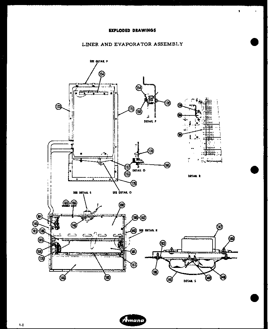Amana CIM125 liner and evaporator assembly (bfr95) (bfr95l) (bff98) (bff98l) (bffs98) (bffs98l) (bff105) (bff105l) (bffs105) (bffs105l) (bff125) (bff125l) (bffs125) (bffs125l) diagram