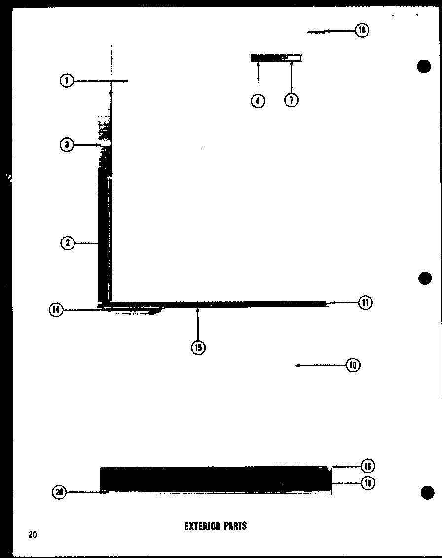 Amana BR16LE exterior parts (i) diagram