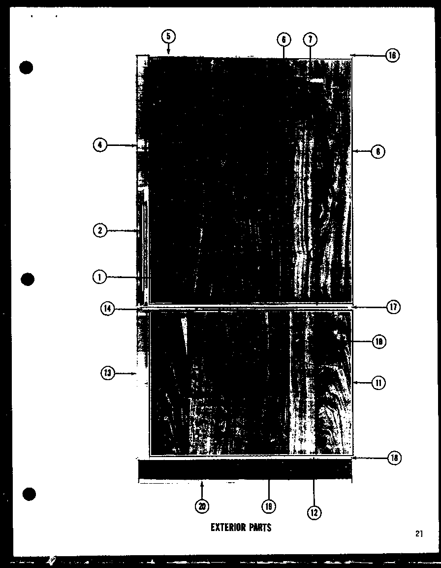 Amana BR16LE exterior parts (ii) diagram