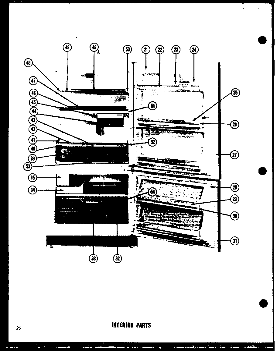 Amana BR16LE interior parts (i) diagram