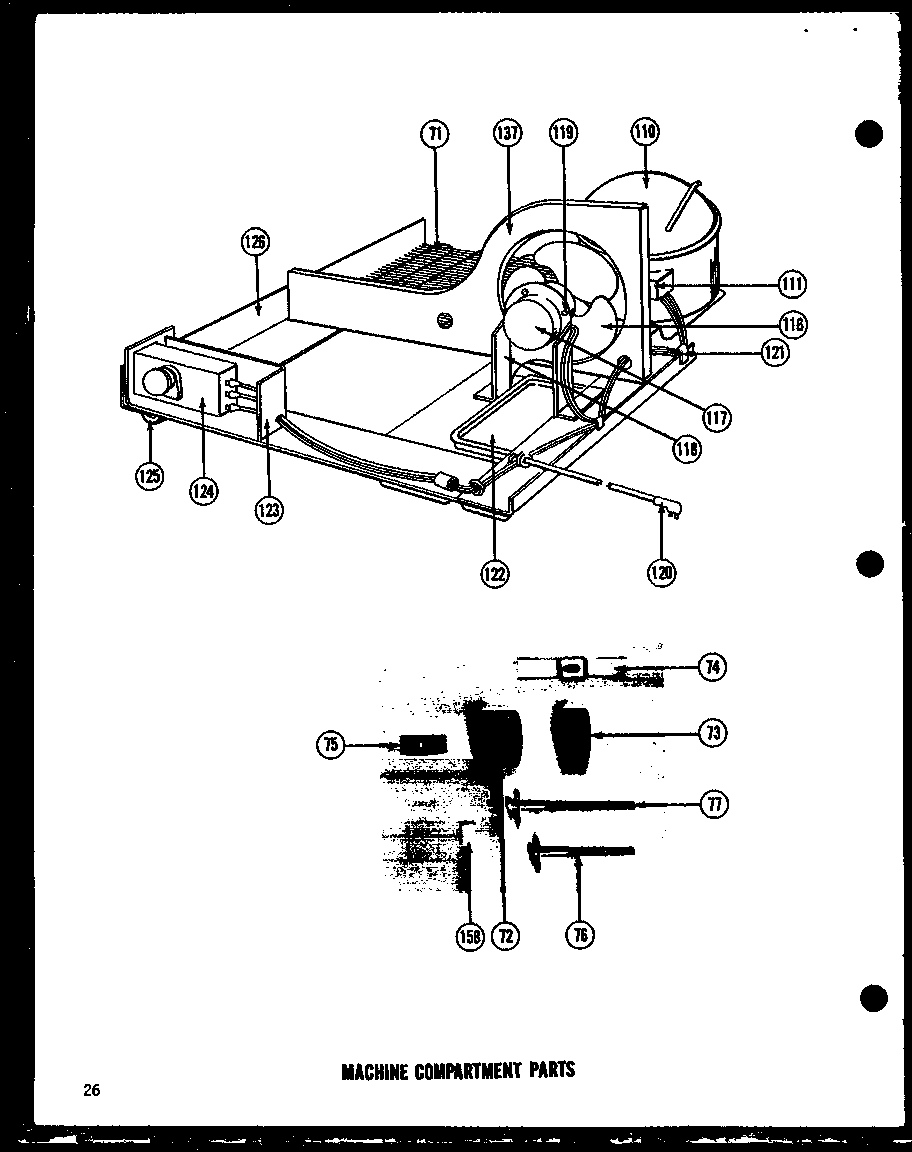 Amana BR16LE machine compartment parts (ii) diagram