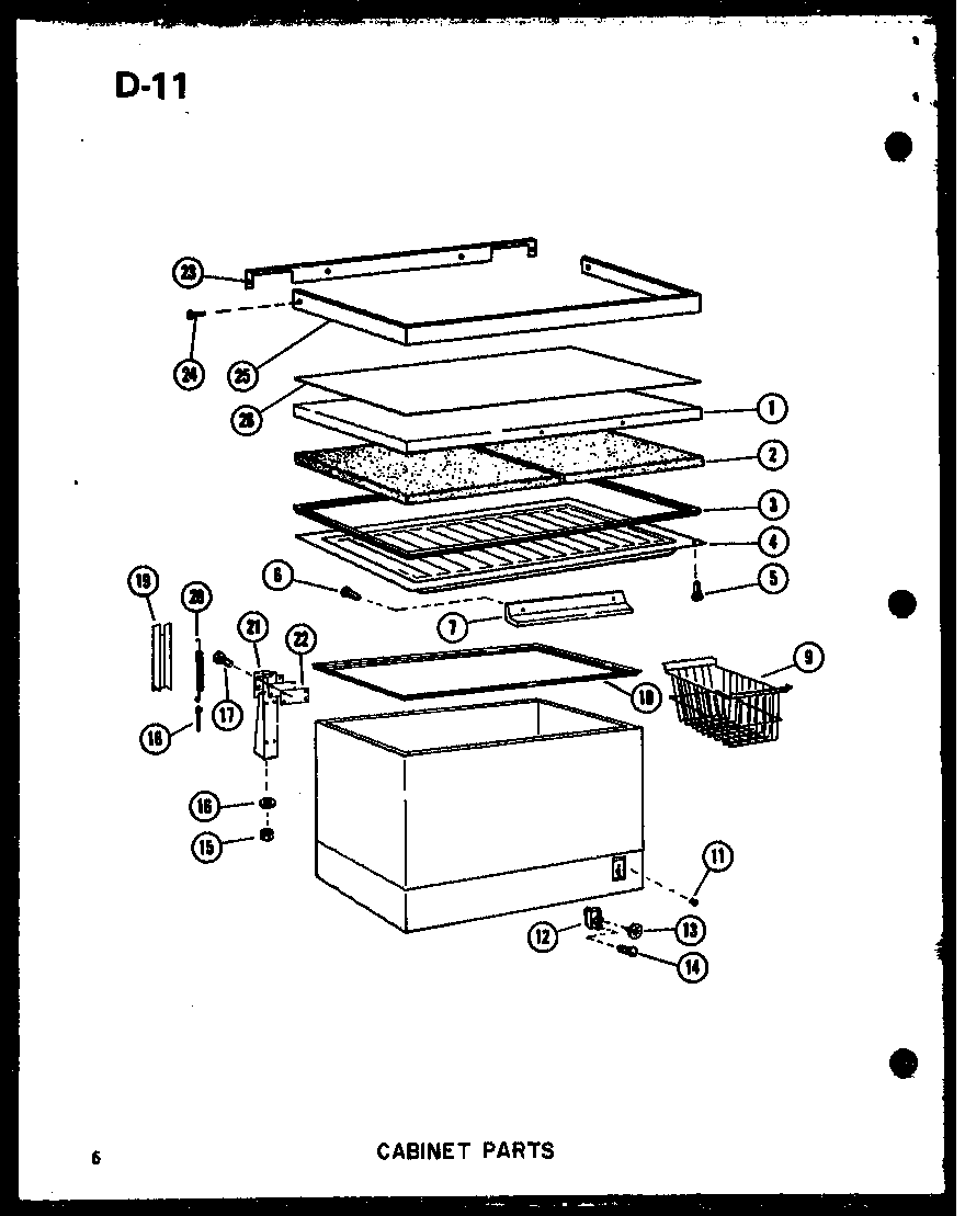 Amana CD9W-A/P60330-8WA cabinet parts diagram