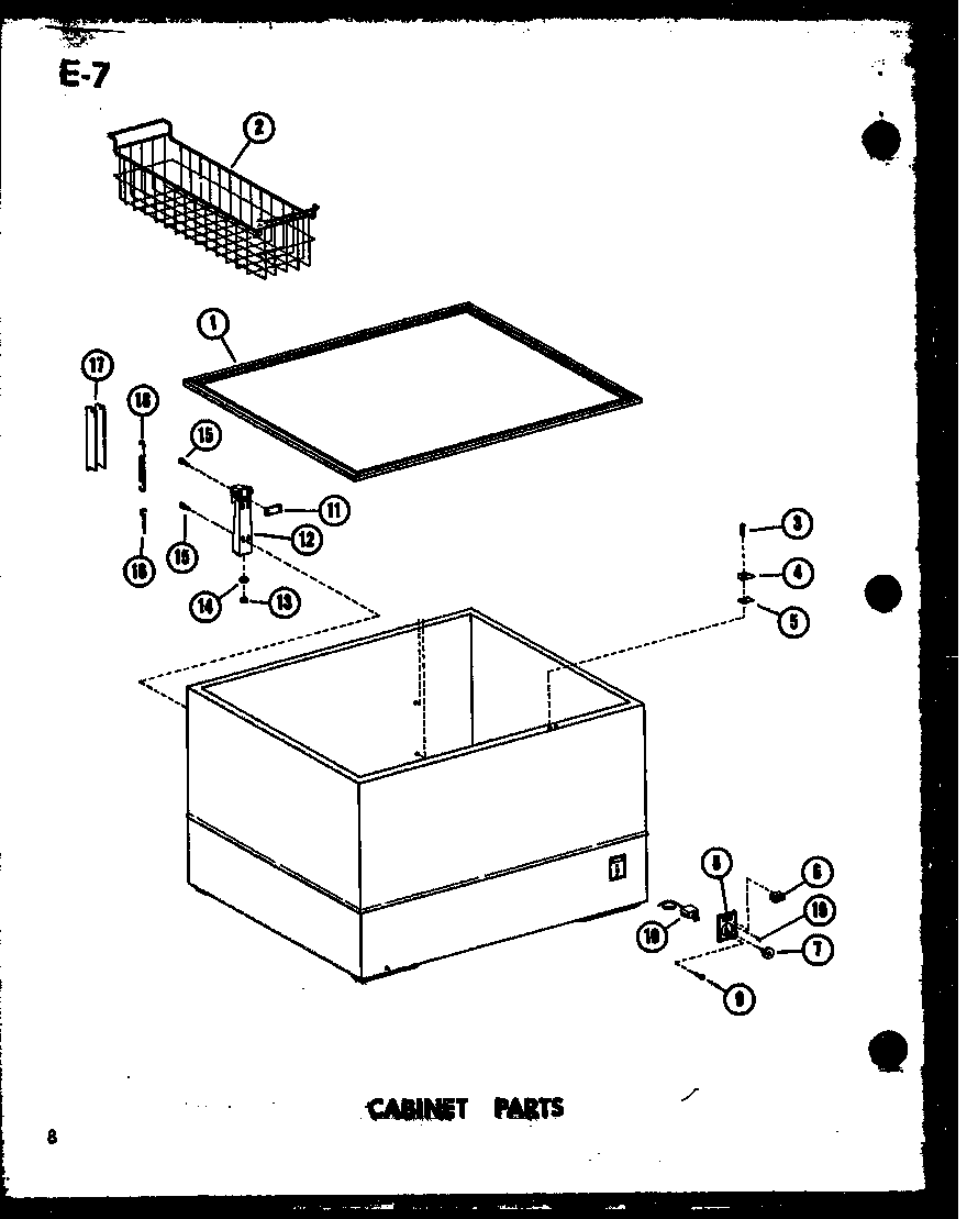 Amana C10B/P60330-88W cabinet parts diagram