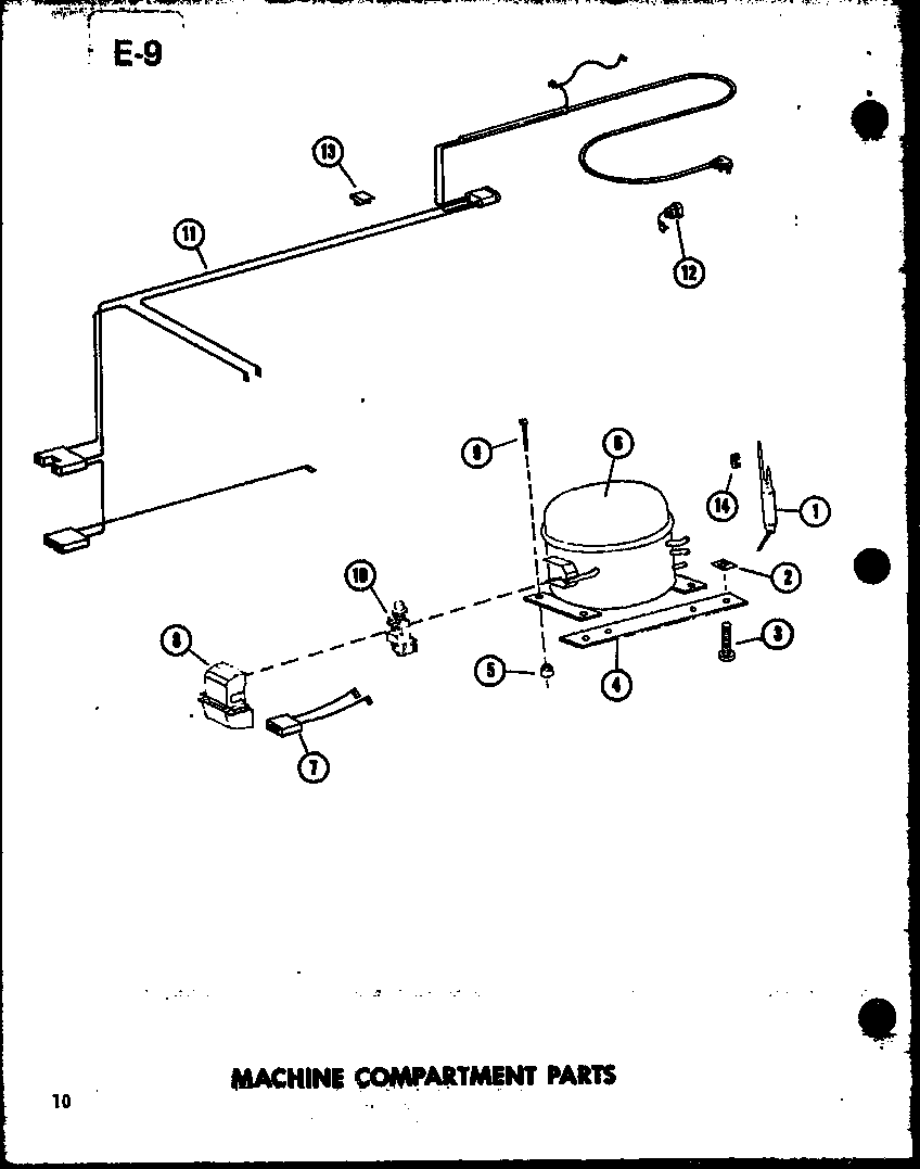 Amana C10B/P60330-88W machine compartments parts diagram