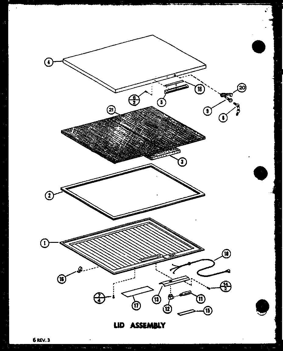 Amana C15B1/P7398043W lid assembly diagram