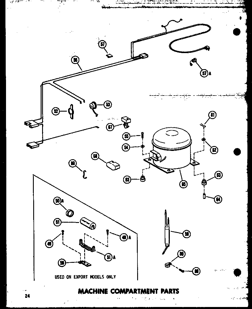 Amana C28W/P60330-13W machine compartment parts (ec11f-c/p60321-2wc) (ec11f-a/p60321-2wa) (ec11f/p60321-2w) (ec11f-ag/p60321-2wg) (ec15f/p60321-5w) (ec15f-c/p60321-5wc) (ec15f-ag/p60321-5wg) (ec15f-a/p60321-5wa) (ec19f/p60321-8w) (ec19f-c/p60321-8wc) (ec19f-ag/p60321-8wg) (ec1 diagram