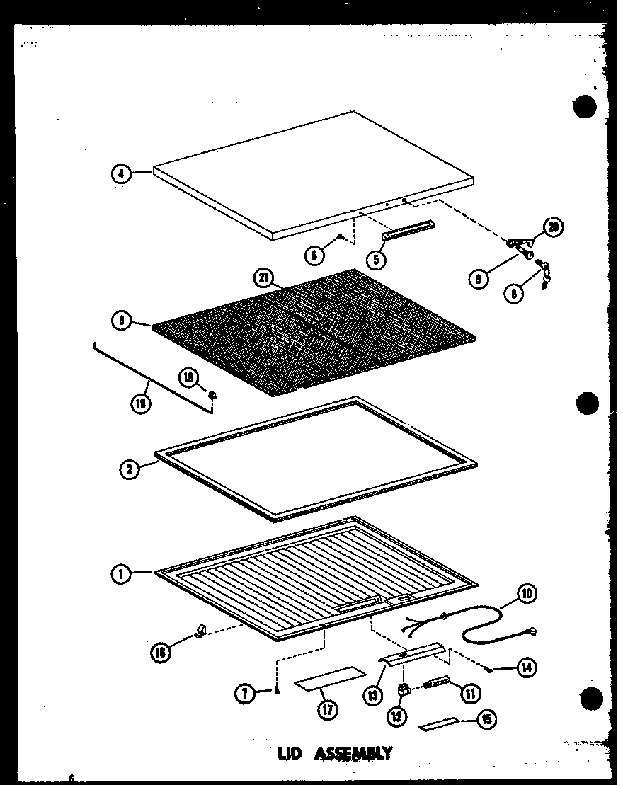 Amana C15B-G/P60330-82WG lid assembly diagram