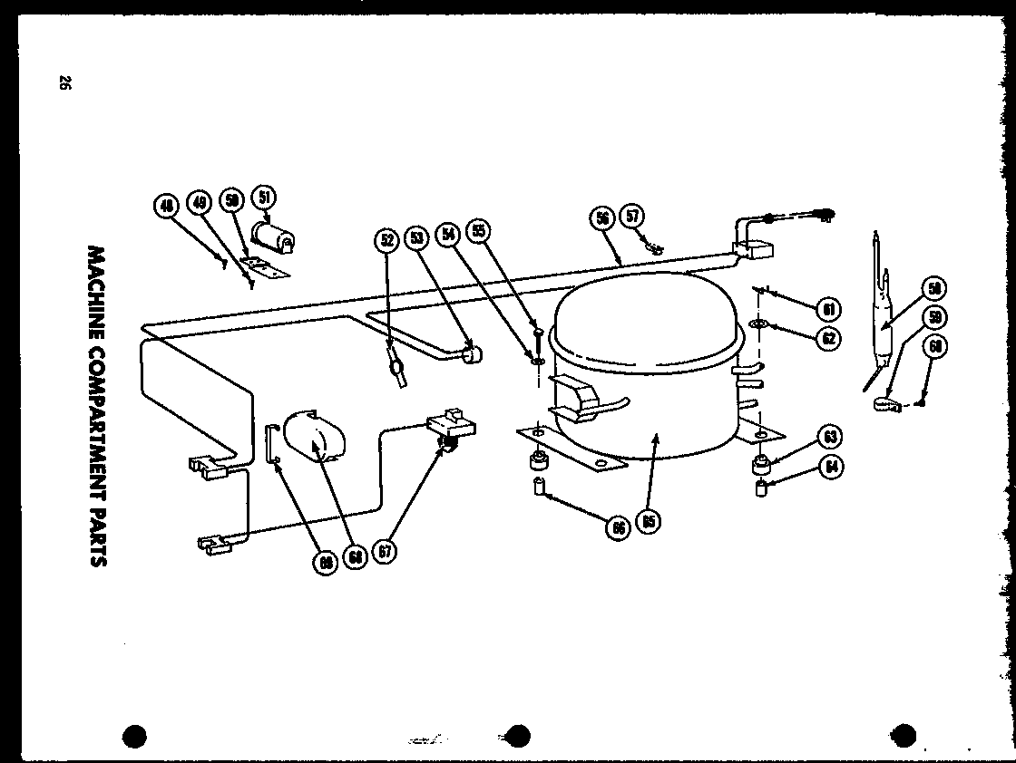 Amana EC19F machine compartment parts (c11f) (c15f) (cp15) (c19f) (c23f) (c28f) diagram