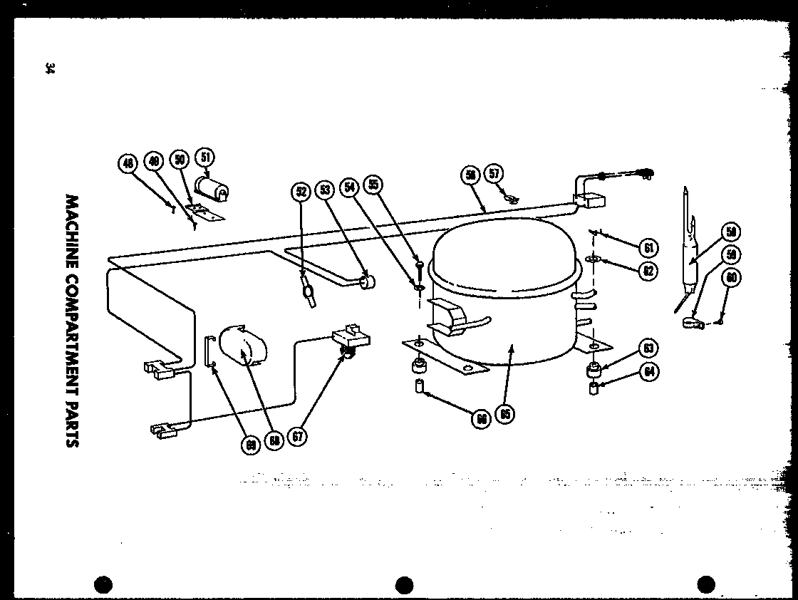 Amana EC19F machine compartment parts (ec11f) (ec15f) (ec19f) (ec23f) (ec28f) diagram