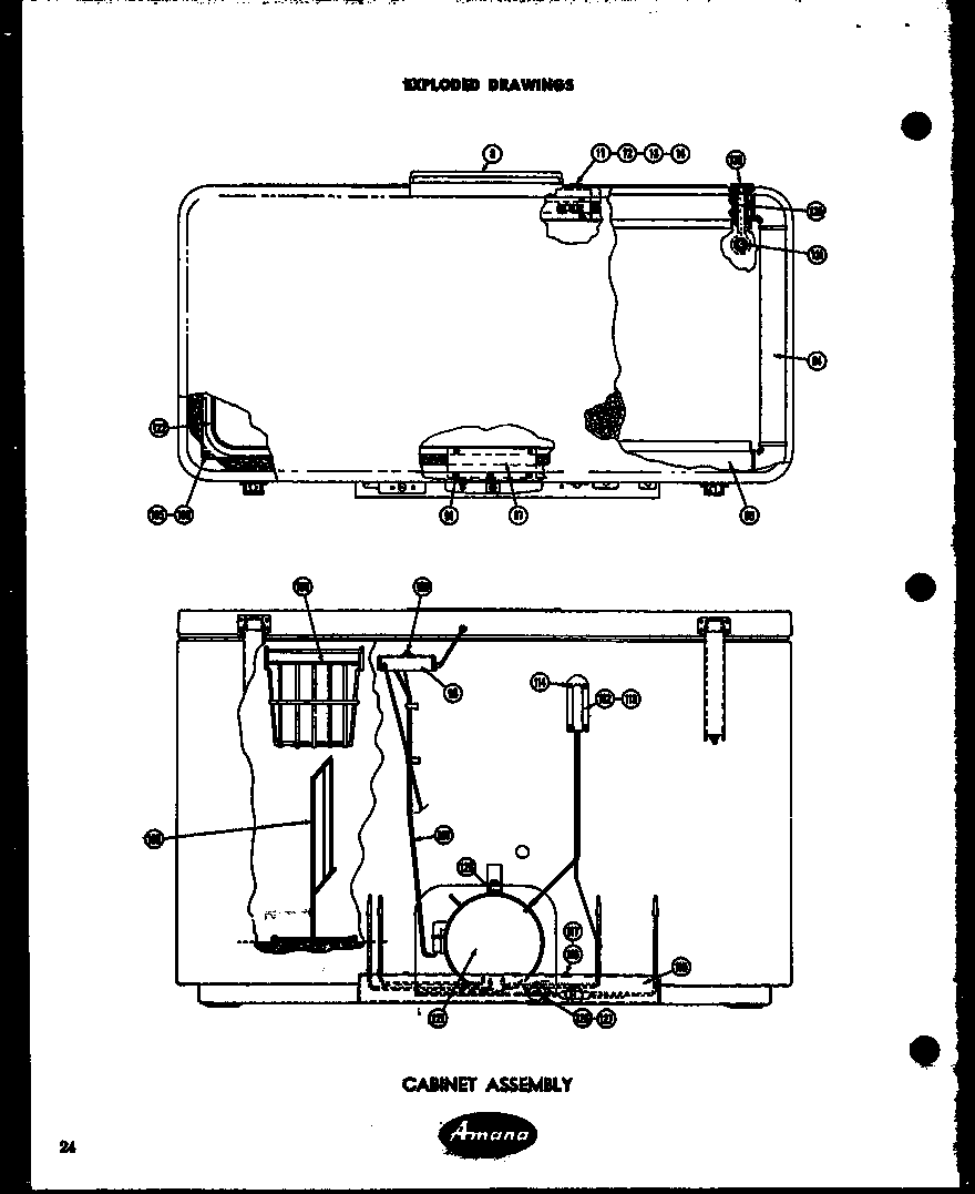 Amana AC11 cabinet assembly diagram