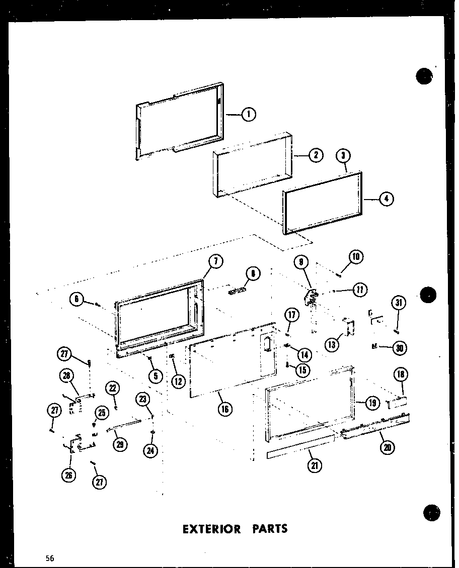 Amana RC-7PB/P71300-1M exterior parts diagram