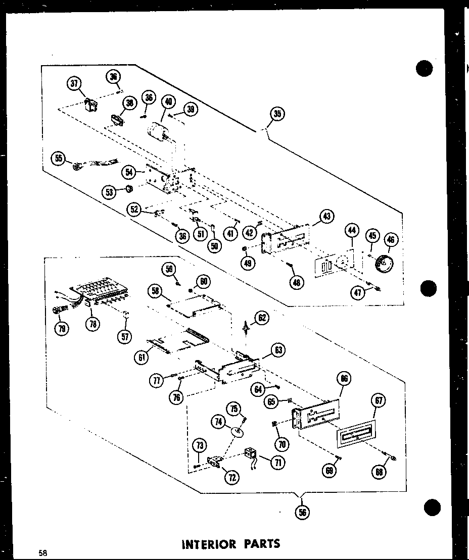 Amana RC-7PB/P71300-1M interior parts diagram