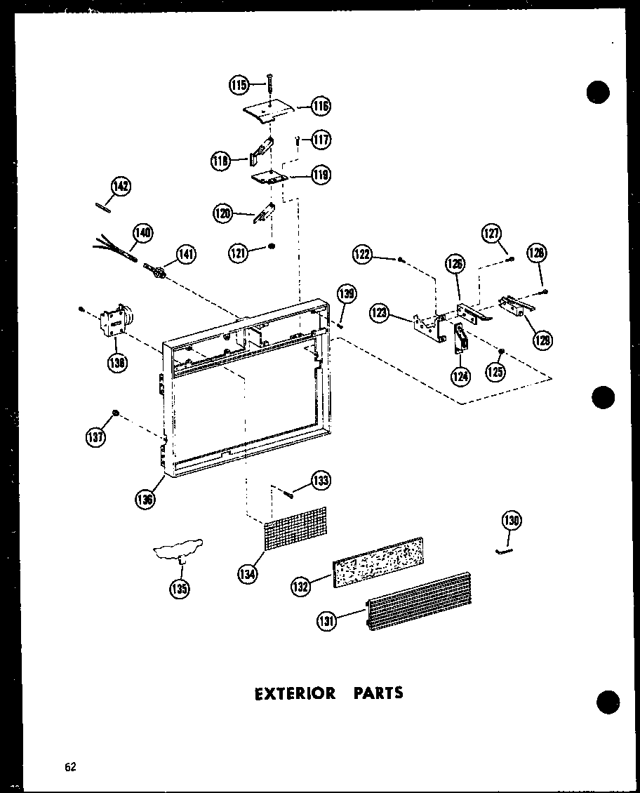 Amana RC-7PB/P71300-1M exterior parts diagram