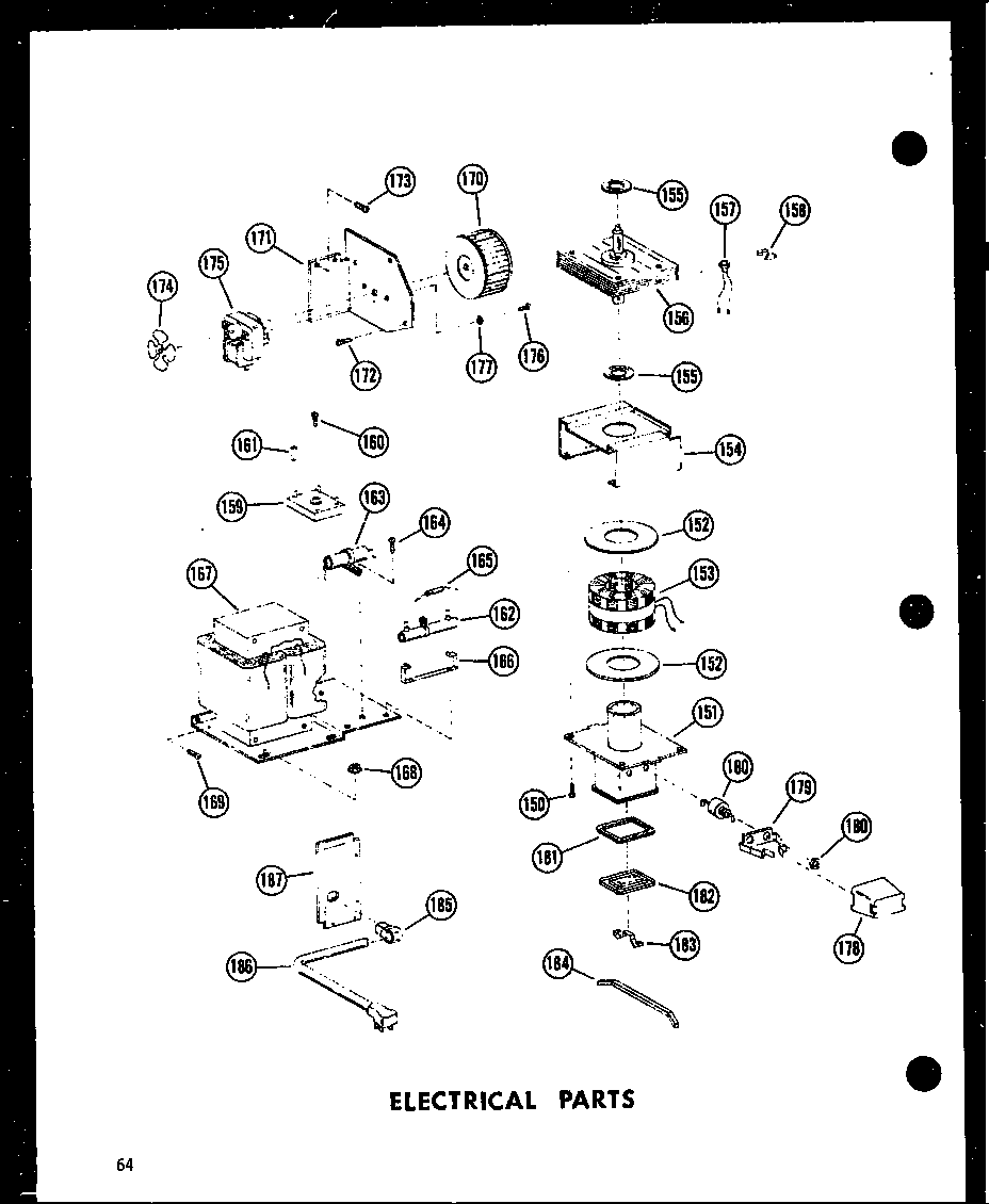 Amana RC-7PB/P71300-1M electrical parts diagram