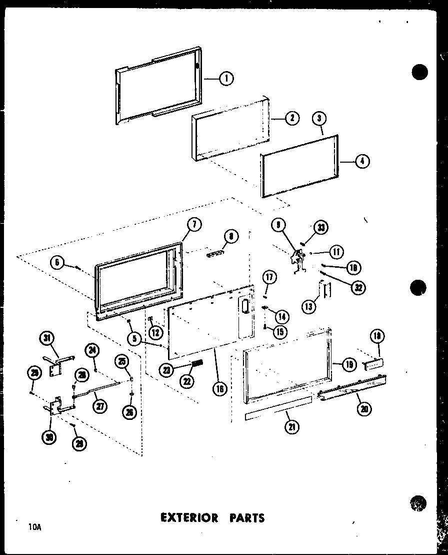 Amana RC-7PB/P71300-2M exterior parts (rc-7pb/p71300-3m) (rc-7d/p71301-3m) diagram