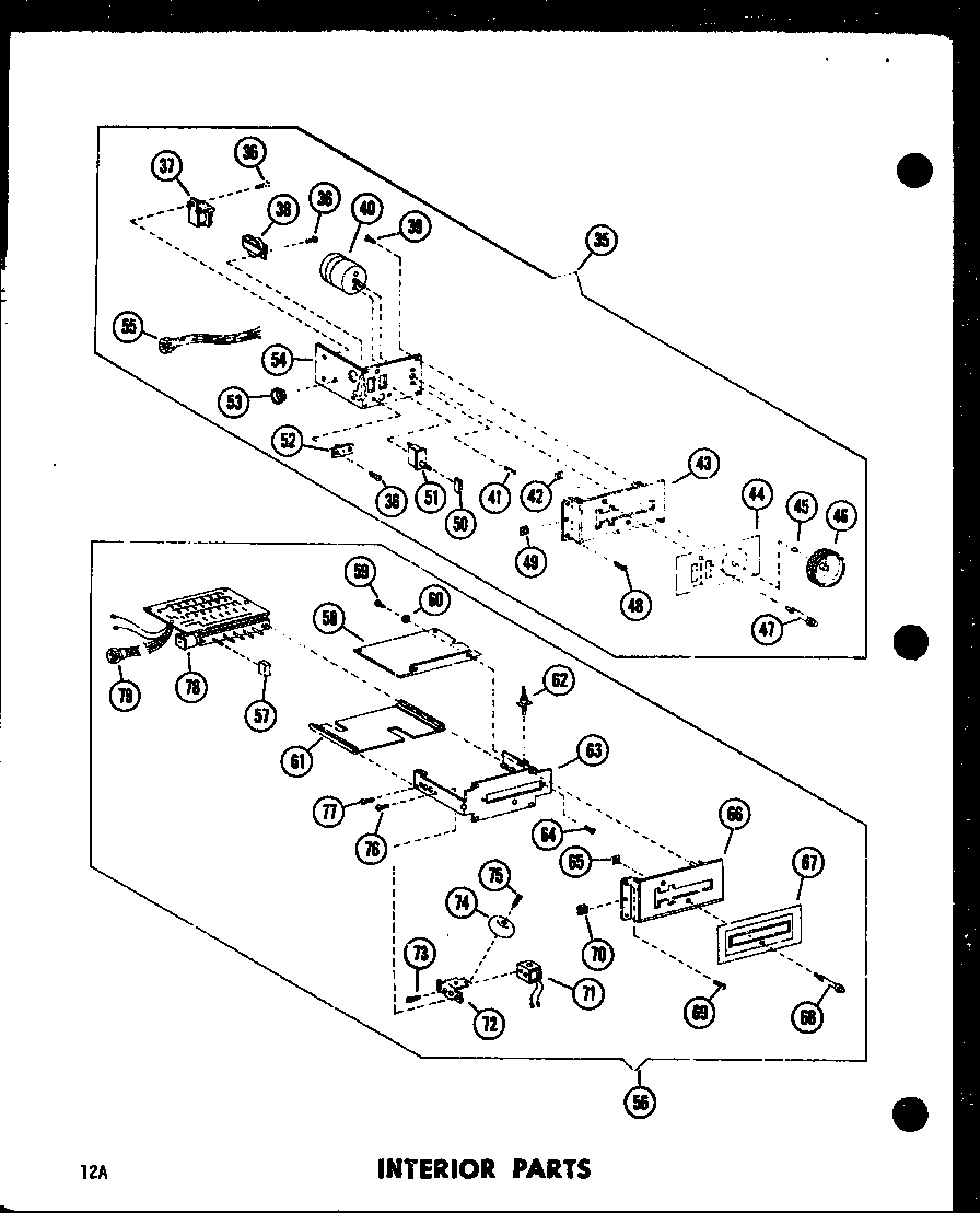 Amana RC-7PB/P71300-2M interior parts (rc-7pb/p71300-3m) (rc-7d/p71301-3m) diagram